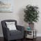4ft. Artificial Capensia Bush with Rattan Basket